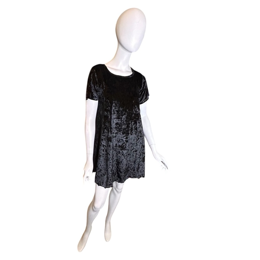 NWT LuLaRoe Women’s Small Black Crushed Velvet Dress - Picture 2 of 12